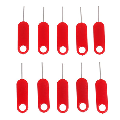 10pcs Sim Card Tray Removal Eject Pin Key Tool Anti-Conductive Cell Phone Card Remover Alarm Clock Electronics Reset Thimble