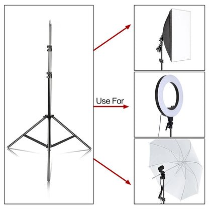 240CM/7.9FT 1/4 Screw Photography DJ Light Tripod Stand For Softboxes Green Screen Umbrella Reflector Photo Studio Lighting