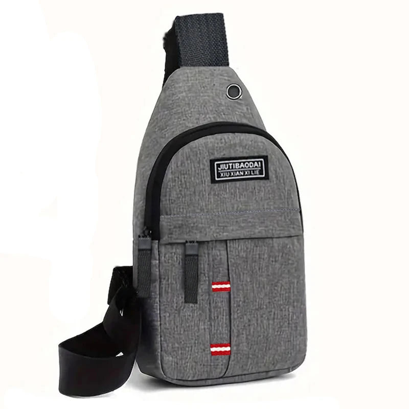 Men's and women's adjustable breast pockets, single-shoulder diagonal cross Oxford fabric breast pockets