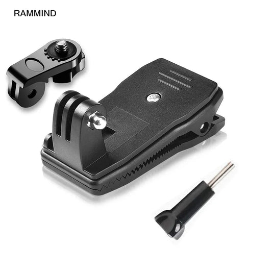 Anti-Slide 360° Rotary Action Cam Sports Camera Quick Clip Backpack Strap Mount Clamp Holder for GoPro DJI OSMO Travel Vlogging