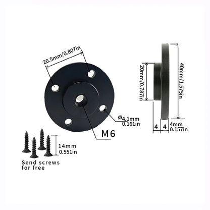 Mount Metal Base 40/50mm Hole 1/4-20,3/8-16,M6 Thread Screw Nut Adapter Tripod Bracket Cameras Flash Photography Accessories