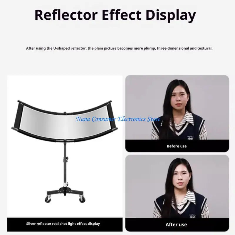 G7NE MultiPurpose U Shaped Photography Reflector Metal Frame For Portrait Commercial Wedding Photography Compactly Portable