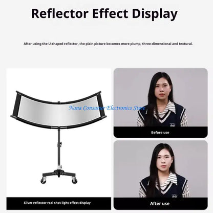 G7NE MultiPurpose U Shaped Photography Reflector Metal Frame For Portrait Commercial Wedding Photography Compactly Portable