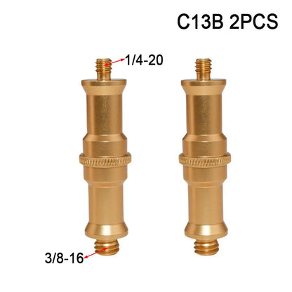 Flash Bracket Conversion Screw 1/4 3/8 Inch Long Stud Socket Revolving Transfer Metal Screw Tripod Photography Accessories