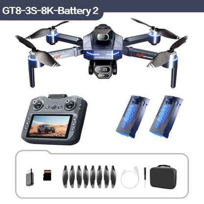 Lenovo GT8 drone 8K HD dual camera aerial photography obstacle avoidance with large screen brushless four-axis aircraft dron