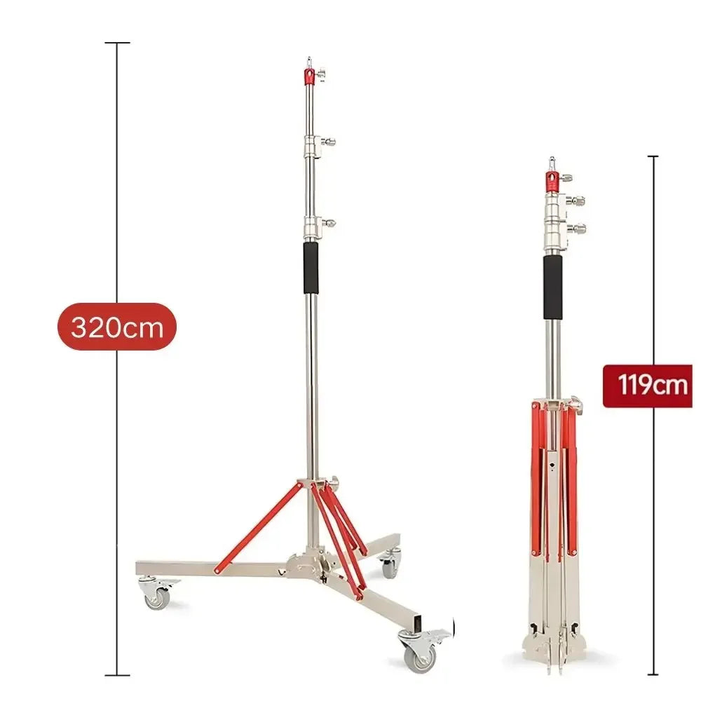 SH 2.8M Stainless Steel Light Stand Heavy Duty Load weight 10kg Photography Studio Support Tripod For Led Light Photo Studio