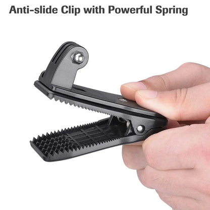 Anti-Slide 360° Rotary Action Cam Sports Camera Quick Clip Backpack Strap Mount Clamp Holder for GoPro DJI OSMO Travel Vlogging