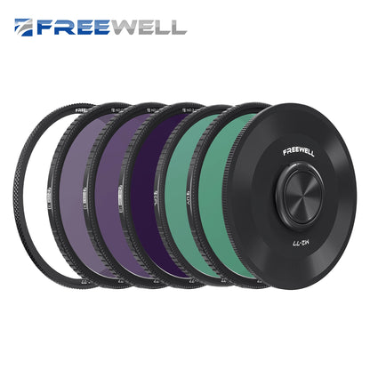 Freewell M2 Magnetic Quick Swap 5 Pack ND8,ND64,ND1000,CPL and UV Filters with Magnetic Lens Cap Camera Photography accessories