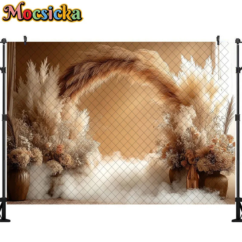 Bohemian Photography Background Couple Wedding Decoration Supplies Newborn Baby Portrait Photo Backdrops Studio Props Banner