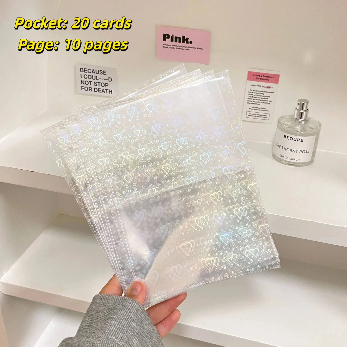 1-4 Grids INS Girl Album Small Card Collect Album Multi-Pockets Photo Card Binder Top Loading Photo Sheet Protector Collect Card