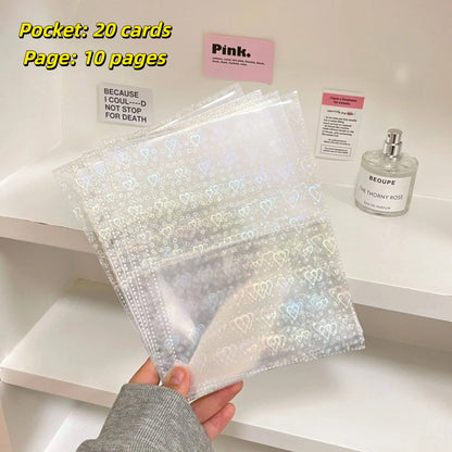 1-4 Grids INS Girl Album Small Card Collect Album Multi-Pockets Photo Card Binder Top Loading Photo Sheet Protector Collect Card