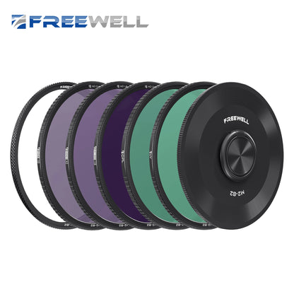Freewell M2 Magnetic Quick Swap 5 Pack ND8,ND64,ND1000,CPL and UV Filters with Magnetic Lens Cap Camera Photography accessories