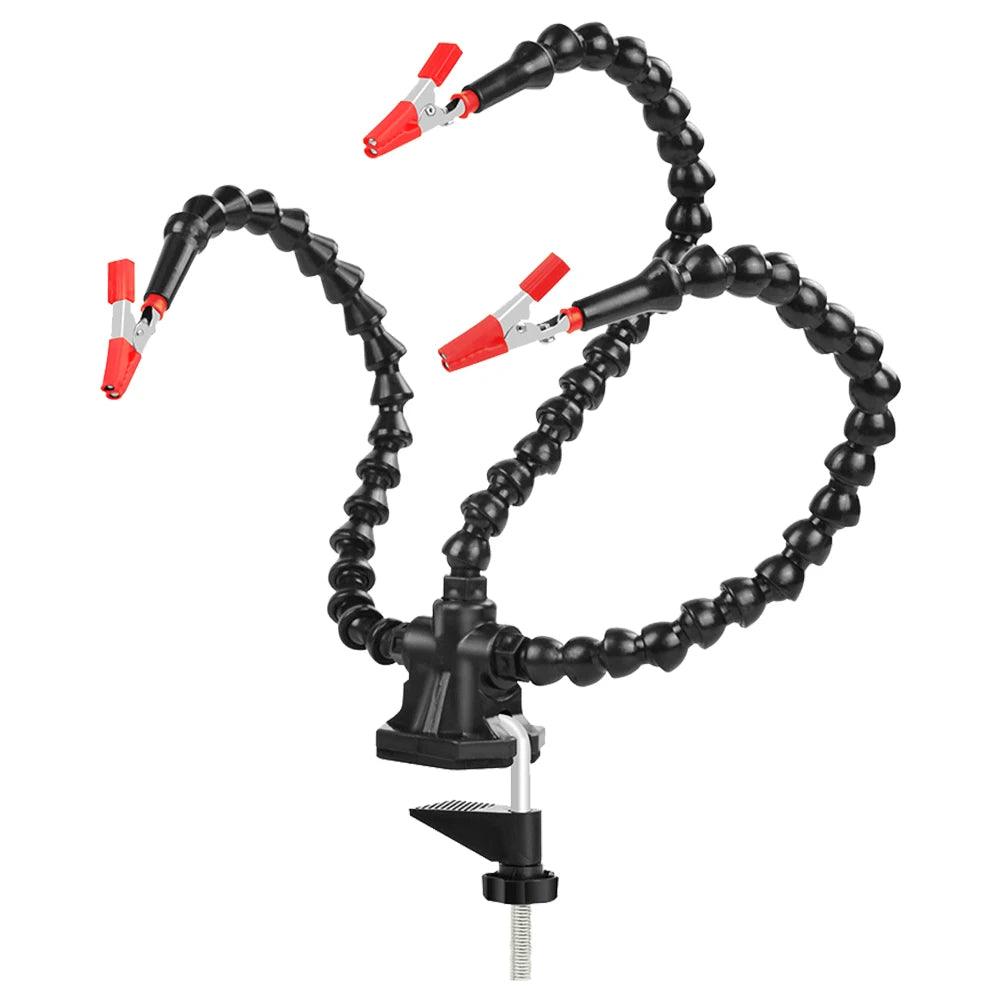 Desk Clamp Soldering Third Hand Tool 3/4/5 Pcs Flexible Arms PCB Holder Stand for Electronic Repair Soldering Jewelry Crafts