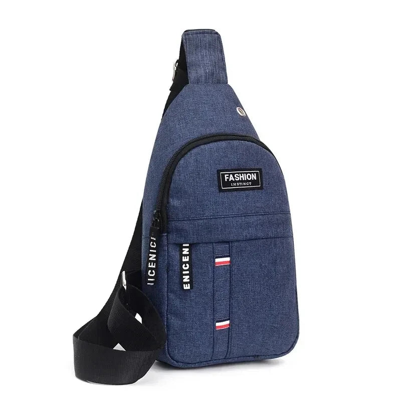 Men's and women's adjustable breast pockets, single-shoulder diagonal cross Oxford fabric breast pockets