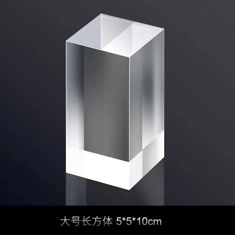 Transparent Acrylic Plate Photo Background Cosmetics Still Life Product Posing Photography Props Geometry Shooting Display