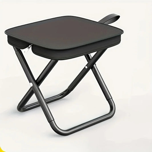 Portable Folding Stool with Handle, Outdoor Camping Fishing Stool, Zipper Stool for Outdoor