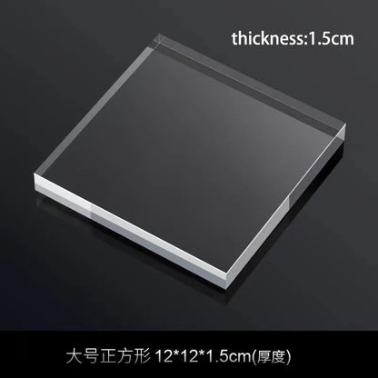 Transparent Acrylic Plate Photo Background Cosmetics Still Life Product Posing Photography Props Geometry Shooting Display