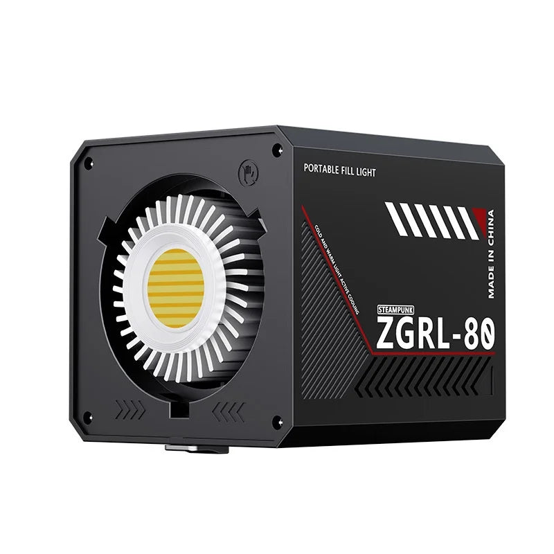 ZGRL80 80W COB LED Video Light Handheld Portable Continuous Lighting for Studio Photography Outdoor Filming Vlogging with Carry