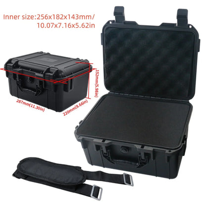 Equipment Hard Case with Pre-cut Sponge and Single Crossbody Strap, for Camera Photography Safety Toolbox Portable Case Suitcase