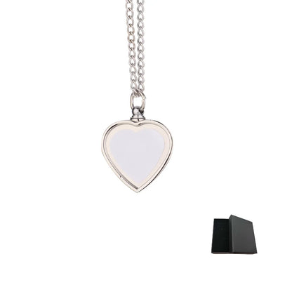 Personalised Custom Photo Commemorative Pendant Necklace, Personalised Zinc Alloy Cremation Urn, Sublimation DIY Pictures.
