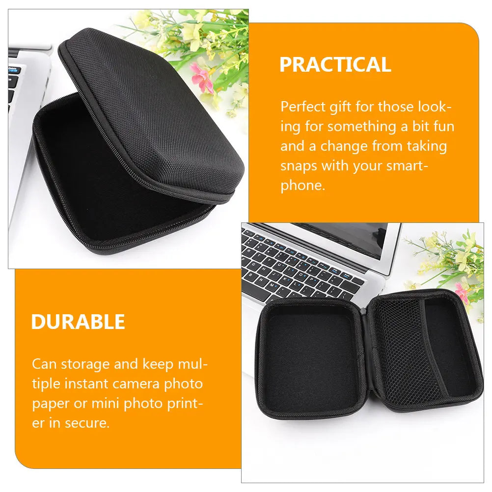 Eva Cable Organizer Pouch for Instant Camera Photo Paper Mini Printer Label Printer Storage Portable Waterproof Travel Gadget