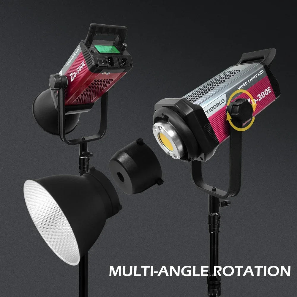 300W  Photography Live Streaming Portable Studio Video Lighting 2700k-7500K 300w high power Broadcast LED Fill Lamp spotlight