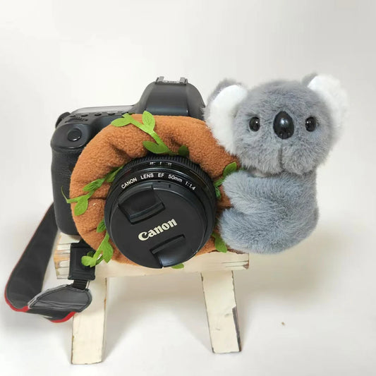 Camera Lens Buddy Baby Photography Attracts Stuffed Plush Toys Knitted Camera Lens Companion Photography Accessories