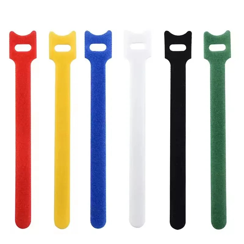 10/30/50Pcs Reusable Hook And Loop Cable Ties Fastening Strap Multi-Purpose Wire Organizers For Computer/TV/Electronic Devices