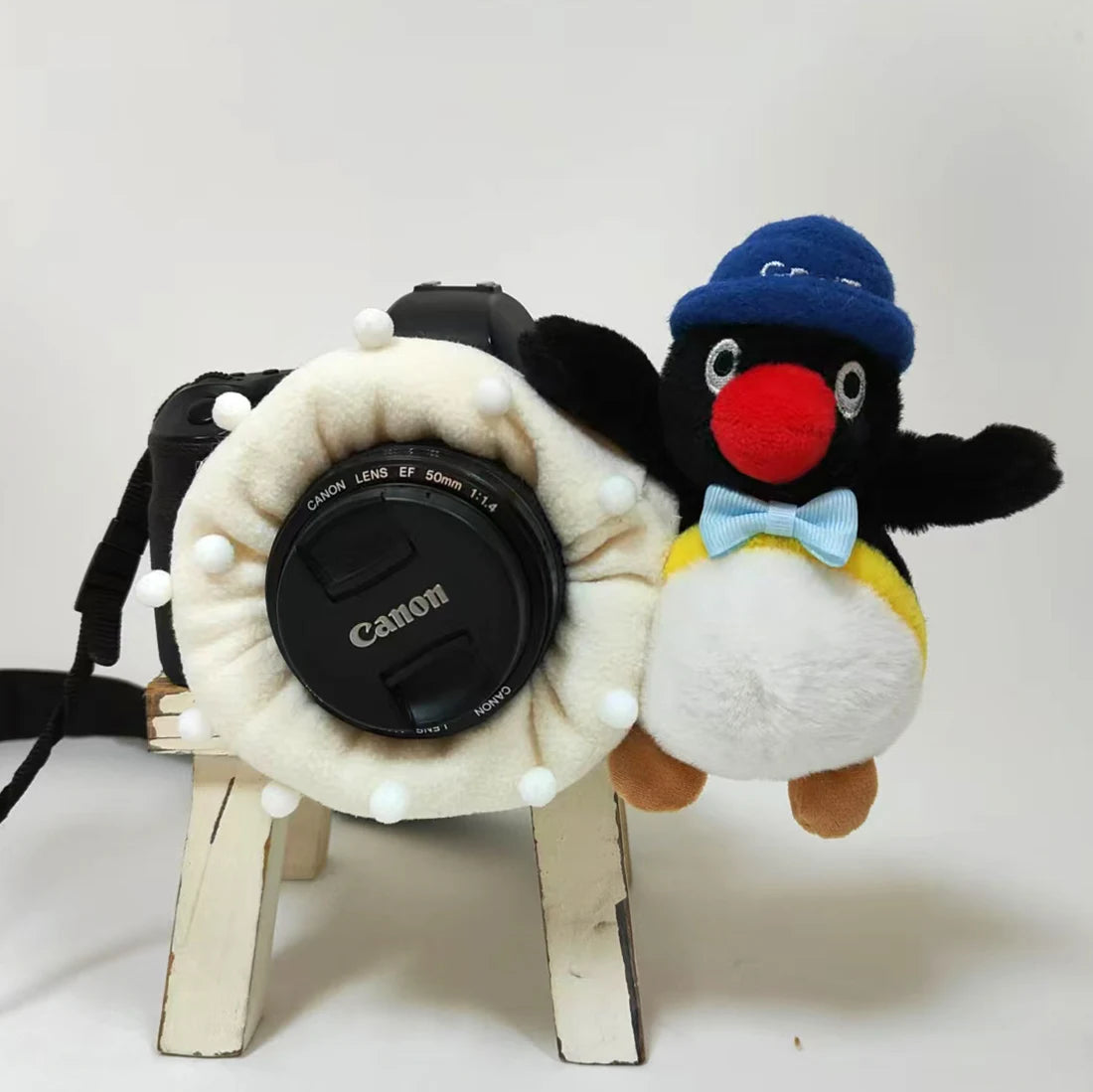 Camera Lens Buddy Baby Photography Attracts Stuffed Plush Toys Knitted Camera Lens Companion Photography Accessories