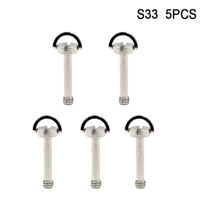 1/4-20 D-ring Mounting Camera Screws Stainless Steel Extended DSLR Tripod Quick Release Plate Screw Photography Accessories