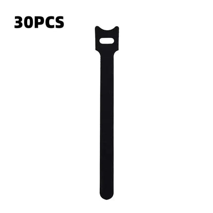 10/30/50Pcs Reusable Hook And Loop Cable Ties Fastening Strap Multi-Purpose Wire Organizers For Computer/TV/Electronic Devices