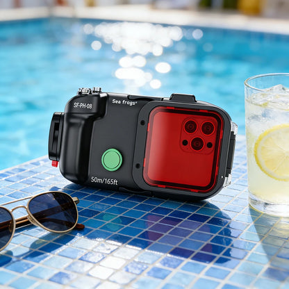 Seafrogs snorkeling Waterproof Cell Phone Case For iPhone 17 16 15 Pro 13 14 Pro 14 Pro Max  40M Pool photography accessories