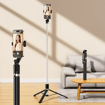 Bluetooth selfie stick 1.7MR1L/R1LS mobile tripod mini expandable phone holder for selfies, videos, and photography
