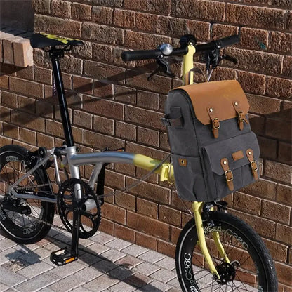 Litepro DSLR Crazy-Horse-Leather Backpack For Brompton Bicycle Waterproof Anti-theft Canvas Drone Outdoor Photography Bag