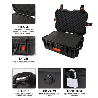 Pre Cut Foam Hard Case Waterproof Shockproof Camera Photography Gun Hard Case Tool Box For Camera Equipment Tools Storage