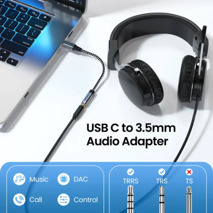USB C To 3.5 Mm Audio Aux Cable Type C To 3.5mm Jack Headphone Adapter for Macbook Air Huawei Xiaomi Samsung Galaxy S24 S23 S22