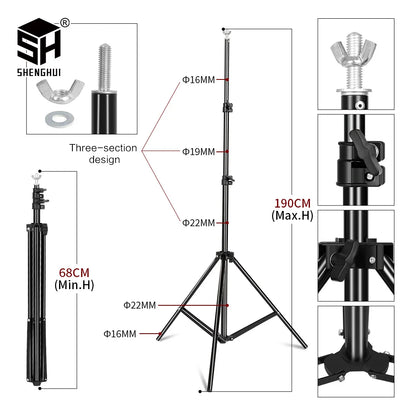 Photo Studio Background Photography Backdrop Stands  Backdrops Chromakey Green Screen Support System Frame Carry Bag Light Kits