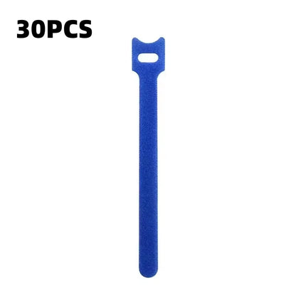 10/30/50Pcs Reusable Hook And Loop Cable Ties Fastening Strap Multi-Purpose Wire Organizers For Computer/TV/Electronic Devices