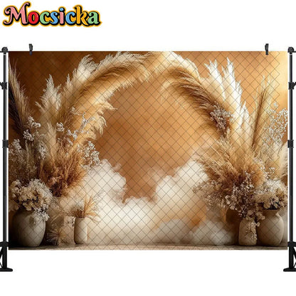 Bohemian Photography Background Couple Wedding Decoration Supplies Newborn Baby Portrait Photo Backdrops Studio Props Banner