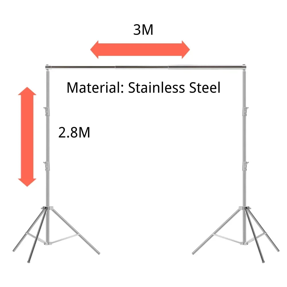 SH 2.8M Stainless Steel Light Stand Heavy Duty Load weight 10kg Photography Studio Support Tripod For Led Light Photo Studio