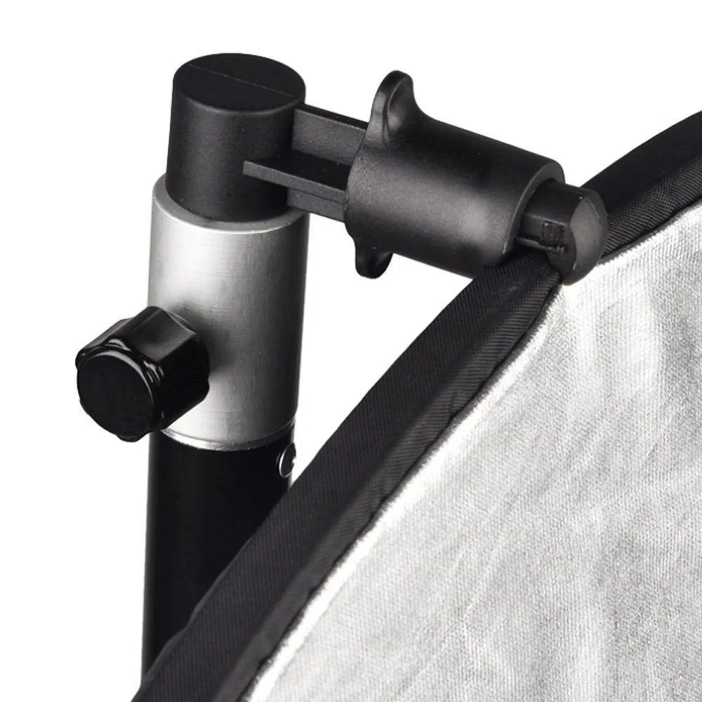 Gosear Aluminum Portable Photo Video Studio Photography Background Reflector Softbox Disc Holder Clip for Light Stand 55 x 73mm