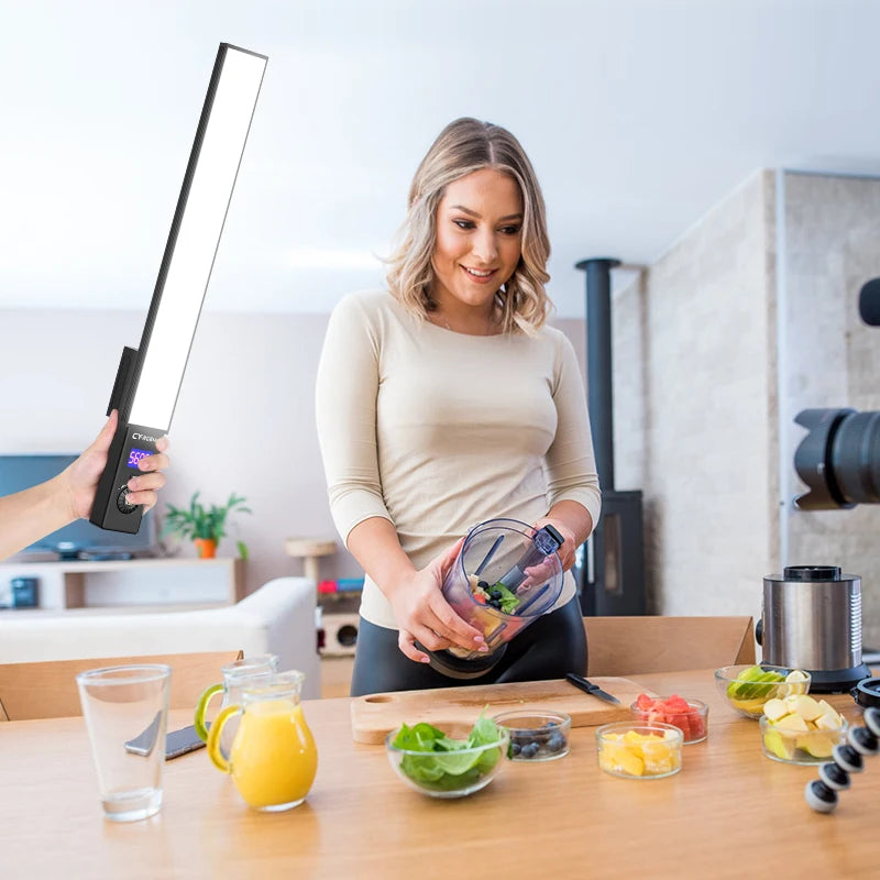 RGB Photography Strip Light 28 Colors 3200-5600K Color Temperature 6600mah Battery Video Fill Wand Light Strip For Shoot Studio