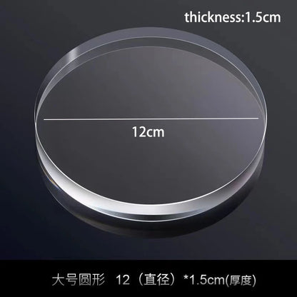 Transparent Acrylic Plate Photo Background Cosmetics Still Life Product Posing Photography Props Geometry Shooting Display