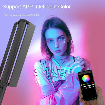 LP550 RGB Handheld 20W High-Power LED Fill Stick Full Color Ice Lamp Video Vlog Photography Selfie Studio Use-for Phone Camera