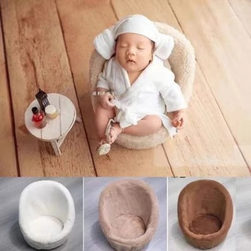 2pcs Baby Posing Sofa Newborn Photography Props Solid Color Soft Chair with Pillow Cushion Sets Studio Baby Photo Accessories
