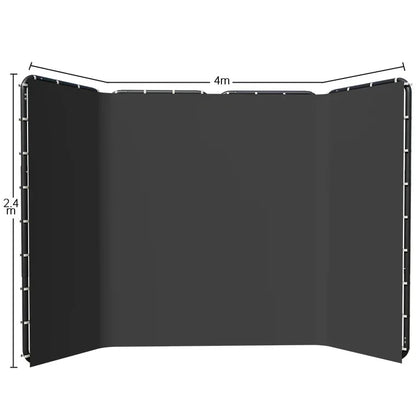 Portable Large Chromakey Green Screen Backdrop with Stand Photography Background Support System 240x400cm Shooting Video Photo