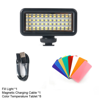 Waterproof Led Video Diving Light Underwater Lamp Photography Lighting for GoPro 11/10 Sjcam Yi DJI Osmo Cellphone Action Camera