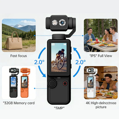 4K 1080P HD Mini Camera Portable Small Digital Video Recorder Surveillance Camcorder Night Vision Video Police BodyCam Infrared