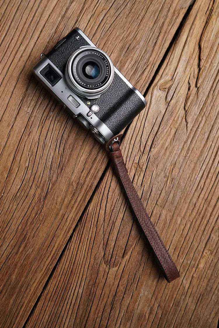 Handmade Genuine Leather Camera Wrist Strap For FUJJI Fujifilm  Leica  Canon Nikon Sony Lumix Panasonic
