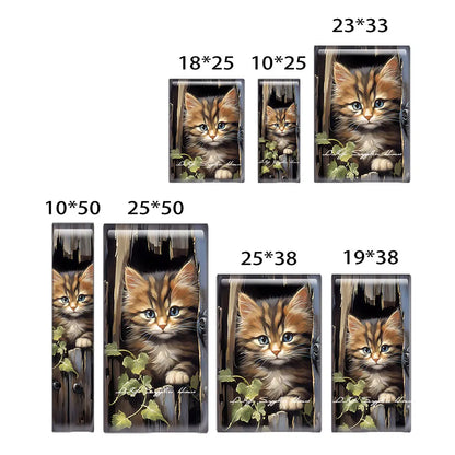10pcs/lots Rectangle Cute Cat Kitten Pet Flower Photo Glass Cabochon Flatback Demo Flat Back Cameo For Diy Jewelry Making